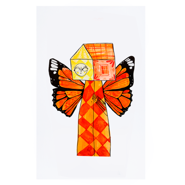 Lo que habita aquí Art print: Hogar de la mariposa monarca